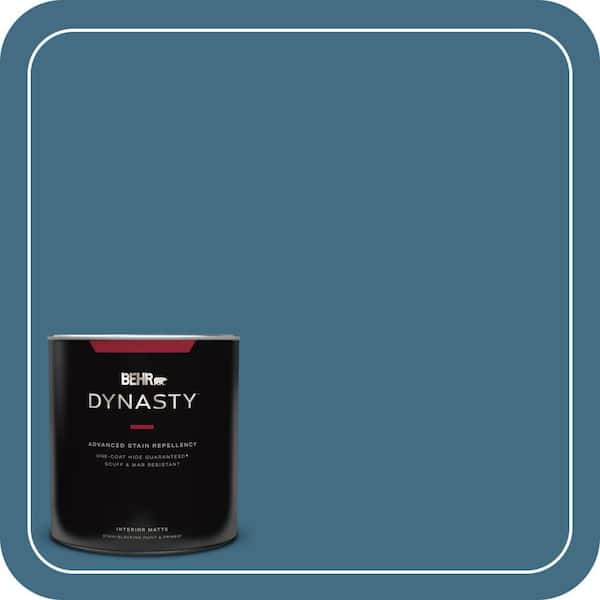 BEHR DYNASTY 1 qt. #PMD-24 Lake Stream Matte Interior Stain-Blocking Paint and Primer