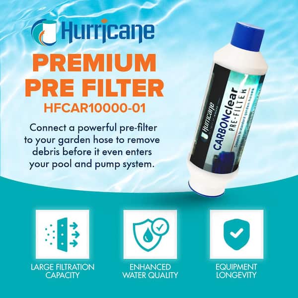 2 in. Dia Carbon Clear 10,000 Gal. Pre Filter for Hot Tub, Pool, and Pet Bath