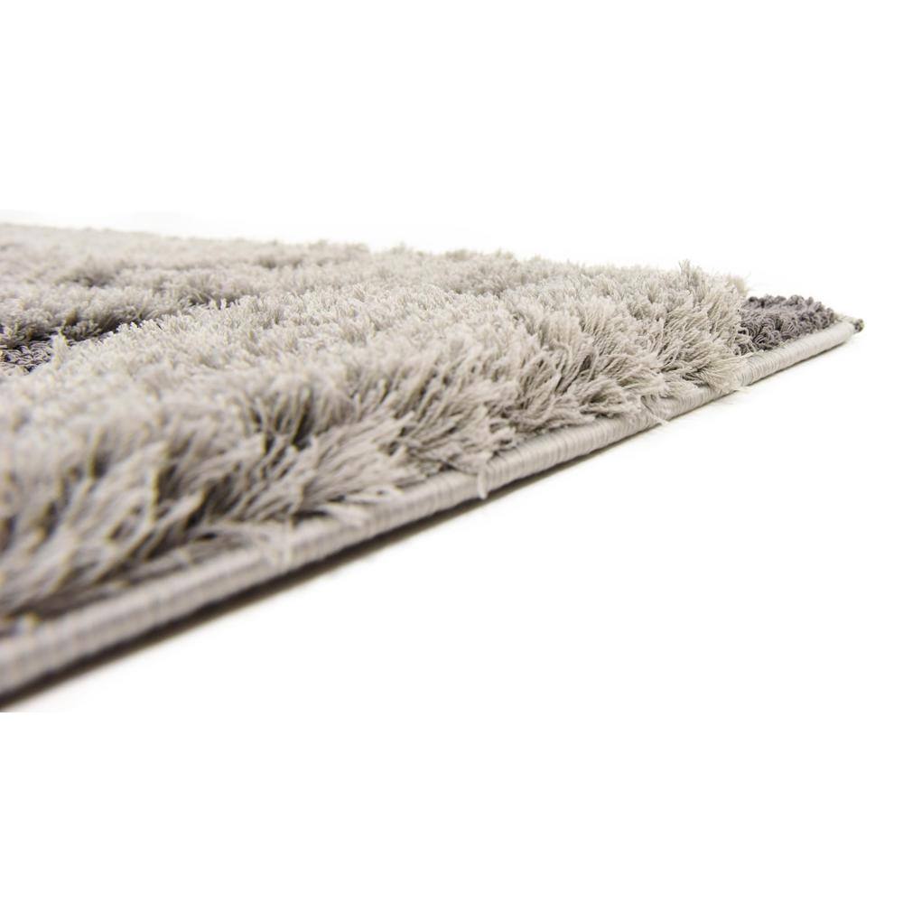 Gray Floral Shag 8' x 10' Synthetic Area Rug