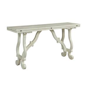 Orchard Park 64 in. White Standard Rectangle Wood Console Table with Lift Top