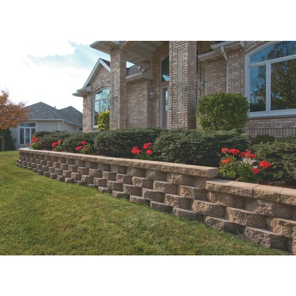 Mini 3 in. H x 8 in. W x 9 in D Brown Concrete Wall Cap (104 Pieces/69 Linear ft. /Pallet)