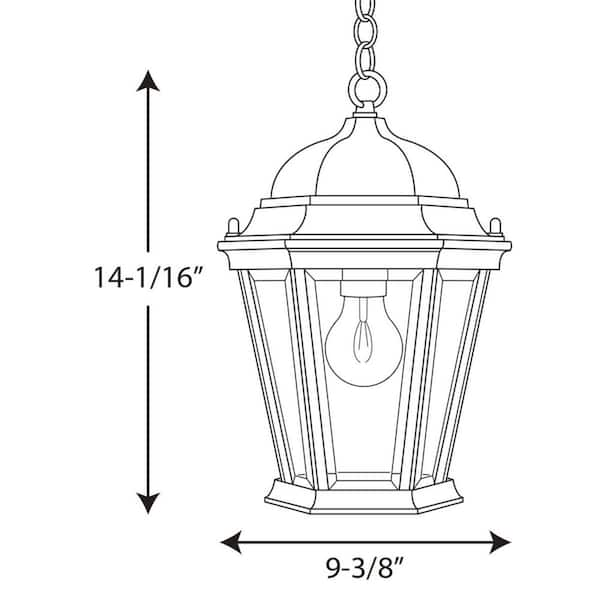 Progress Lighting Onion Lantern Collection 4-Light Textured Black Clear  Beveled Glass Traditional Outdoor Post Lantern Light P5401-31 - The Home  Depot