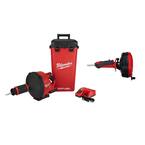 M18 FUEL 18-Volt Lithium-Ion Cordless Drain Cleaning Snake Auger with 5/16 in Cable and Trap Snake 25 ft. Auger (2-Tool)