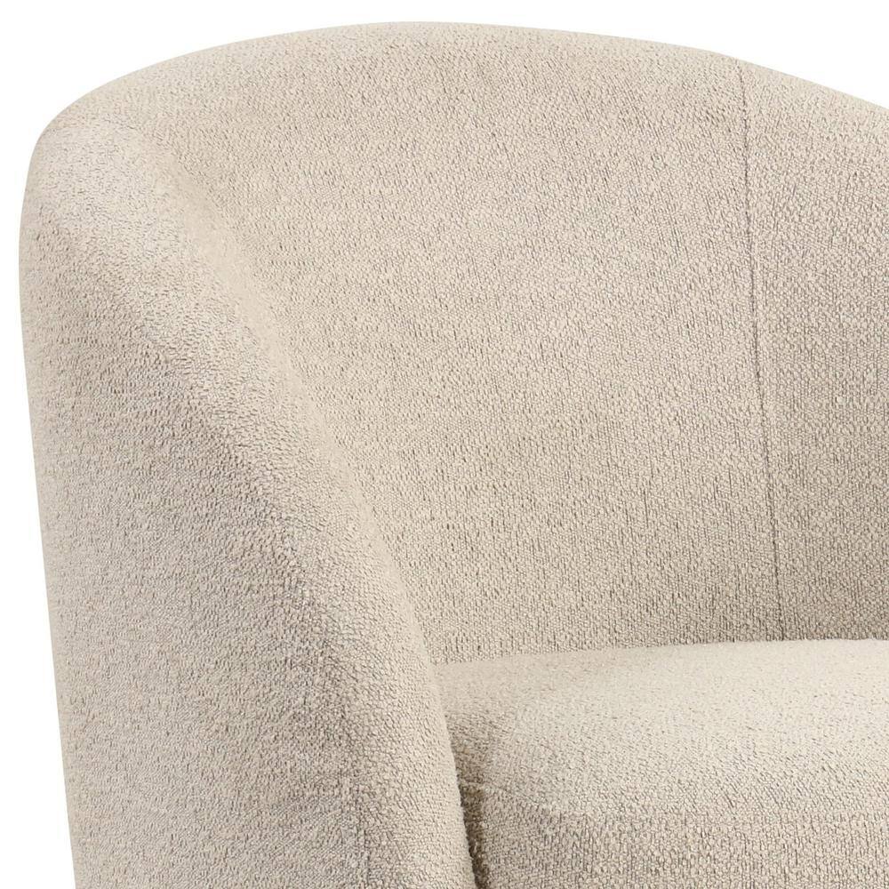 Khaki Velvet Barrel Swivel Accent Chair with Wood Frame