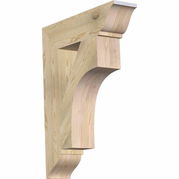 Ekena Millwork 6 in. x 34 in. x 26 in. Douglas Fir Westlake Traditional Rough Sawn Bracket