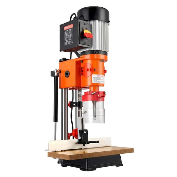 Benchtop Mortise Machine 8 in. 1 Speed 1725 RPM Drill Press with 1/2 in. with Chisels Wooden Workbench for Making Holes