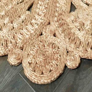 Natural 4 ft. Round Jute Area Rug