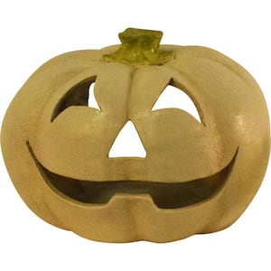 12.5 in. Dia Halloween Tabletop Jack-O-Lantern, Light Orange