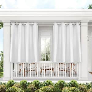 EXCLUSIVE HOME Cabana Cloud Grey Solid Light Filtering 54 in. x