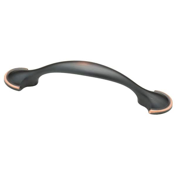 Liberty 3 in. (76mm) Center-to-Center Bronze with Copper Highlights Half-Round Foot Drawer Pull (40-Pack)