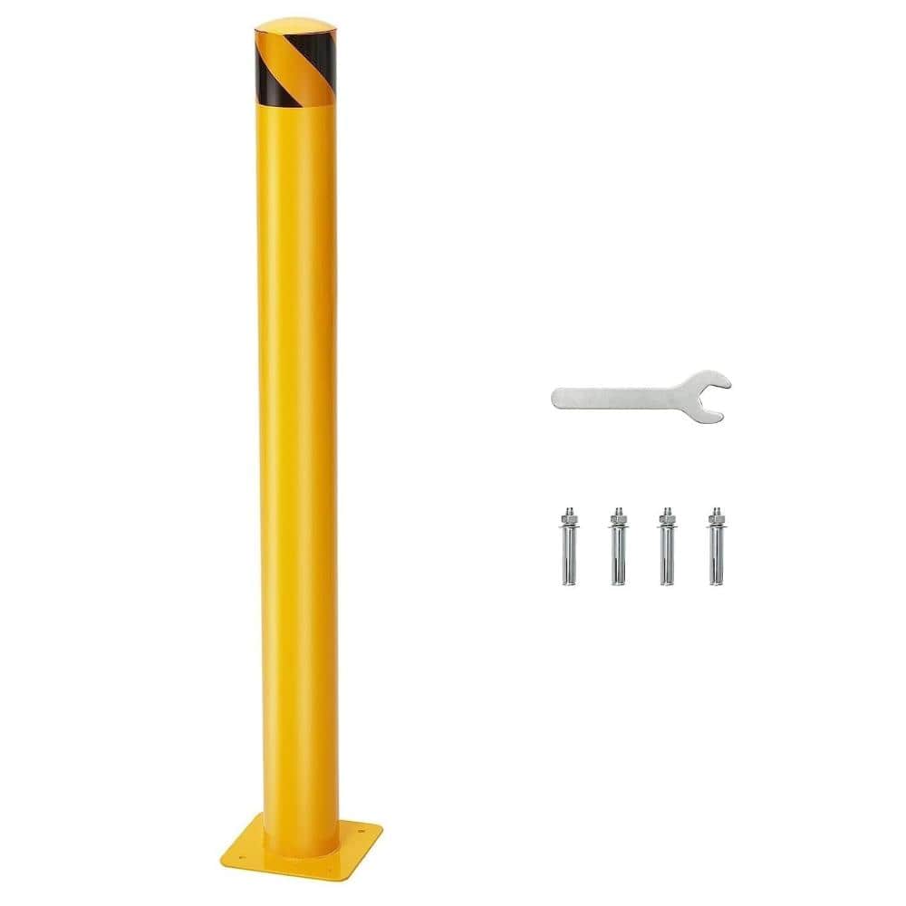 "1-Pack Heavy Duty Safety Bollards, 48"" Height, 4.5"" Diameter Steel Pipe Bollard Post with Anchor Bolts" price history on PriceWatchPro