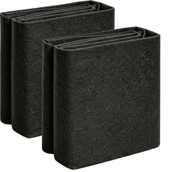 5.8 oz 4 ft x 100 ft Weed Barrier Landscape Fabric Heavy Duty Double Layer Black 1 Roll
