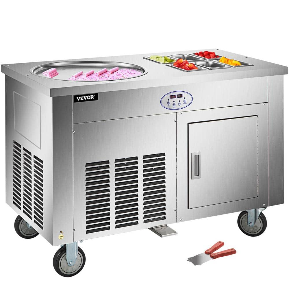 Ice cream and sorbet machine stainless steel, Schuko plug