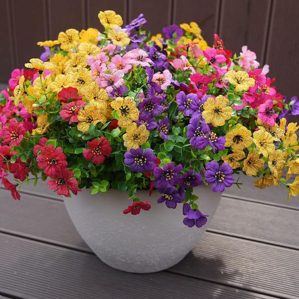 Afoxsos 13 in. Multi-Colored Indoor/Outdoor Artificial Million