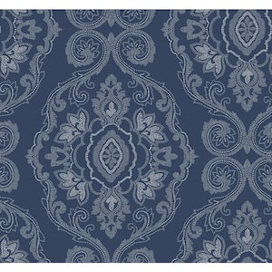 Nautical Damask Paper Strippable Roll (Covers 60.75 sq. ft.)