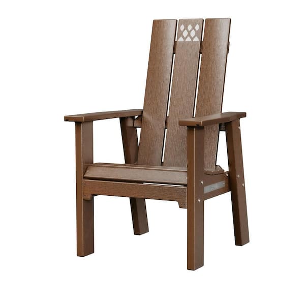 X Series Antique Mahogany HDPE Plastic Adirondack Chair (1 Chair Included)