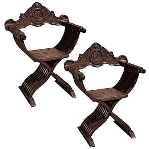 Design Toscano Louis XV Fauteuil De Cherry Mahogany Bureau Chair