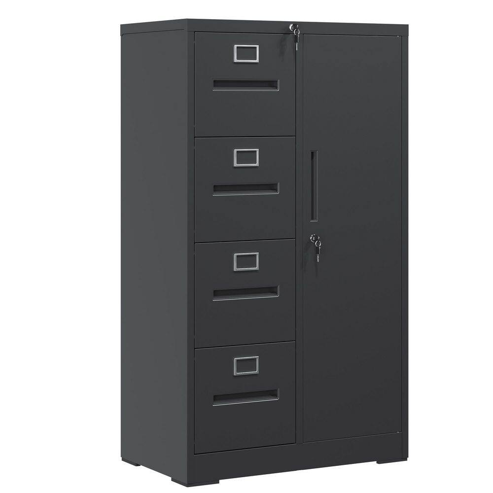 29.92 in. W x 52.28 in. H x 17.72 in. D 1 Door 4-Drawer Metal Lockers With Lock, Freestanding Storage Cabinet price history on PriceWatchPro