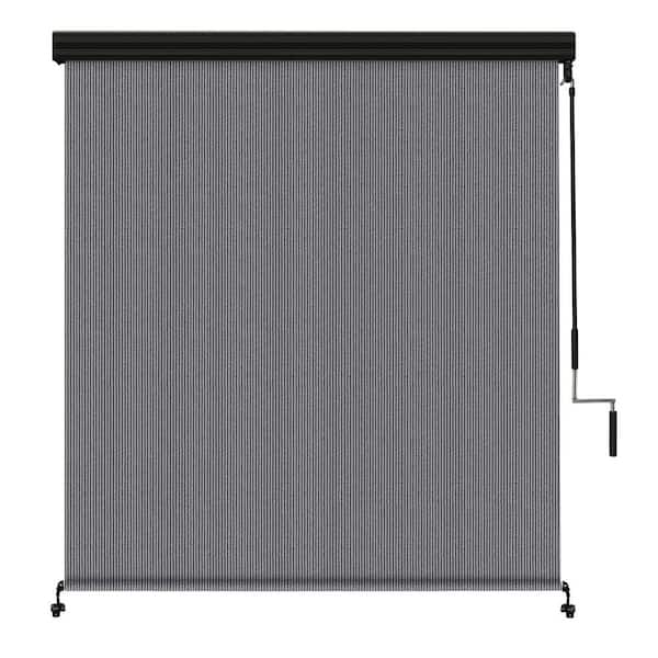 8 ft. x 8 ft. Outdoor Roller Shade with Aluminum Valance, Cordless