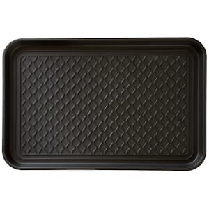 Black 15 in. x 24 in. Eco-Friendly Polypropylene Utility Boot Tray Mat