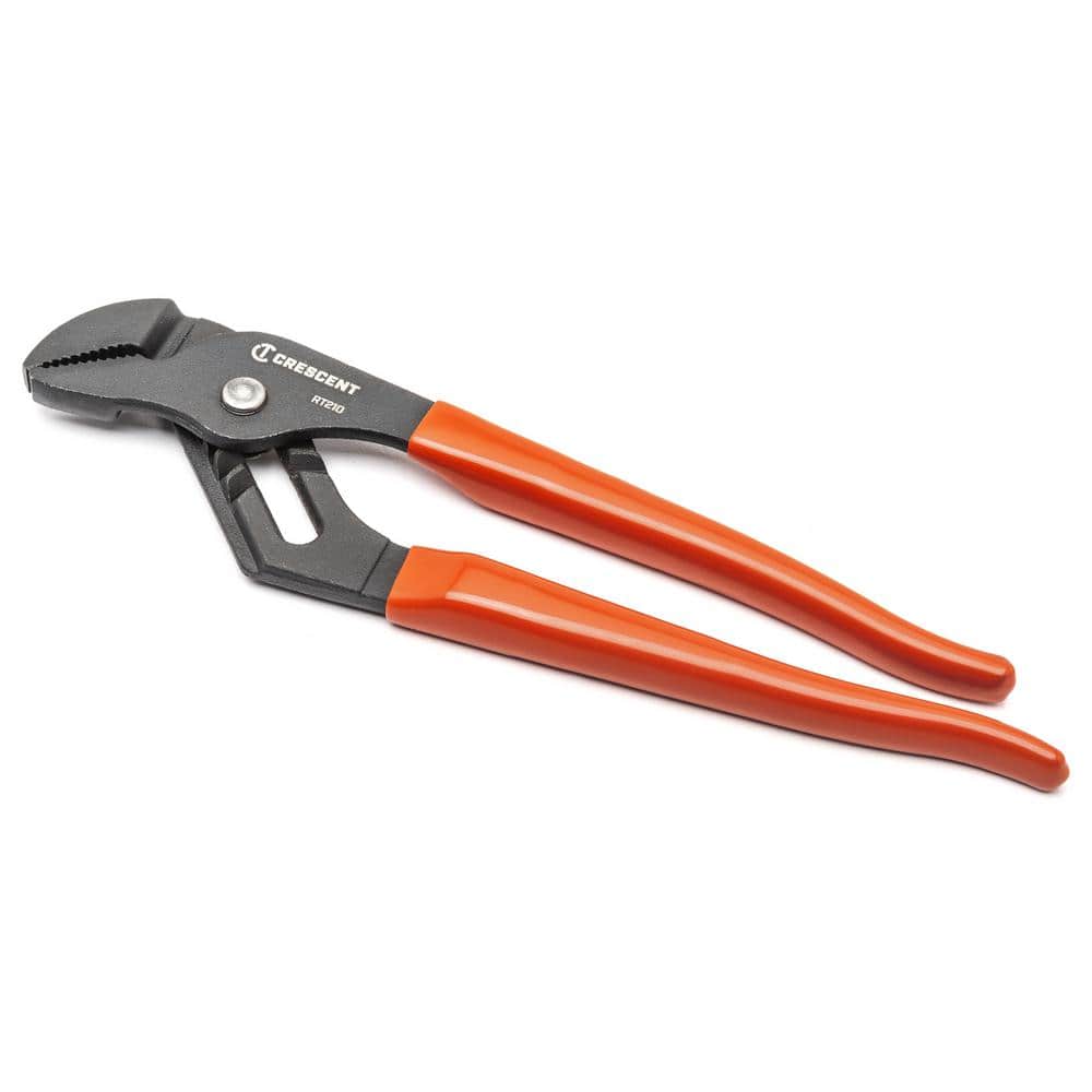 Crescent 10 in. Straight Jaw Black Oxide Tongue and Groove Pliers with  Dipped Grips RT210CVN-05 - The Home Depot