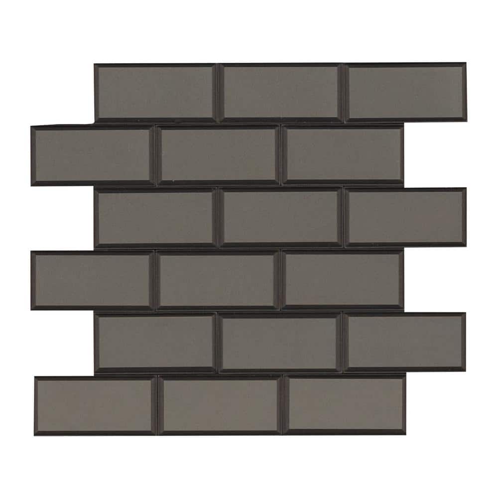Take Home Tile Sample - Crisson Bevel Subway Peel and Stick 4 in. x 4 in. Textured Glass Mosaic Tile price history on PriceWatchPro