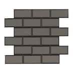 Crisson Bevel Subway Peel and Stick 12 in. x 12 in. x 4 mm Textured Glass Mosaic Tile ( 20 sq.ft./Case)