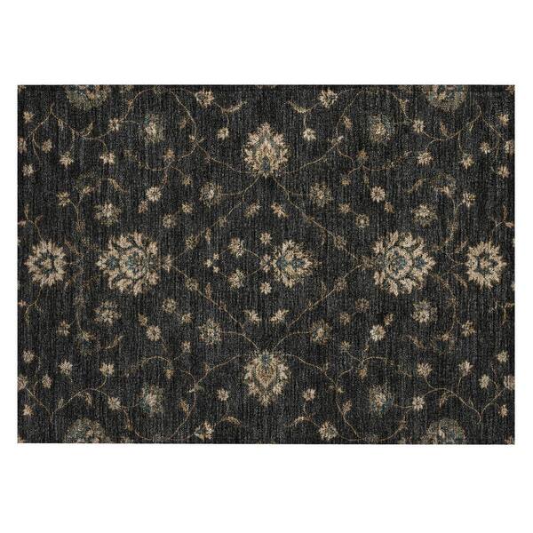 Chantille Machine Washable Indoor/Outdoor Abstract ACN3076 Black 2 ft. x 3 ft. Accent Rug
