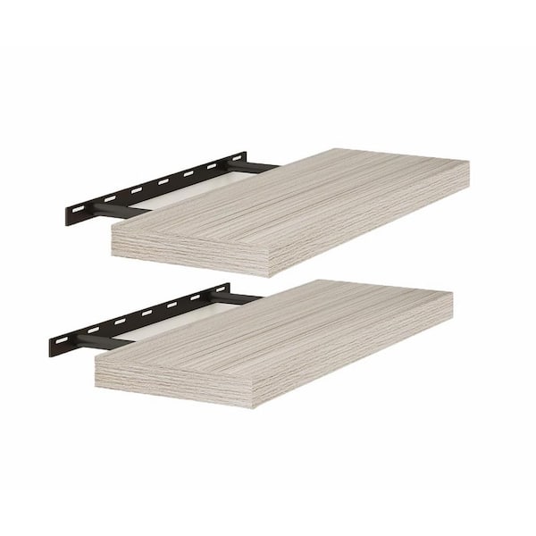 Unbranded 23.6 in. W x 9.3 in. D Grey Floating Shelves Decorative Wall Shelf