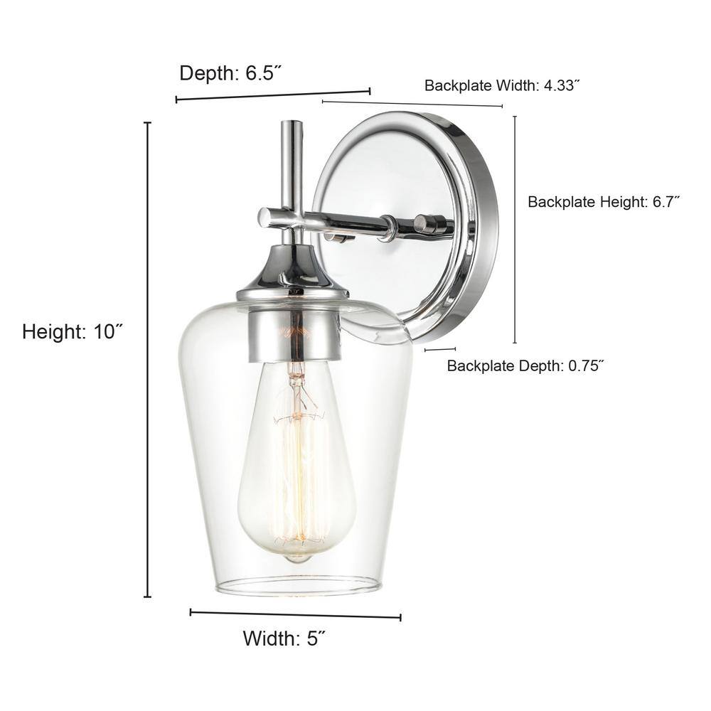 Ashford Chrome 10'' Outdoor Vanity Wall Sconce