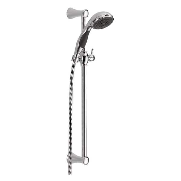 Delta 3-Spray Patterns 2.5 GPM 3.75 in. Wall Mount Handheld Shower Head in Chrome