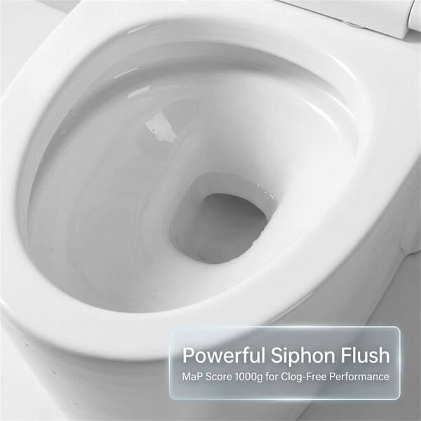 LUXSHERY 12 in. 1-Piece 1.1/1.60 GPF Water-Efficient Dual Flush