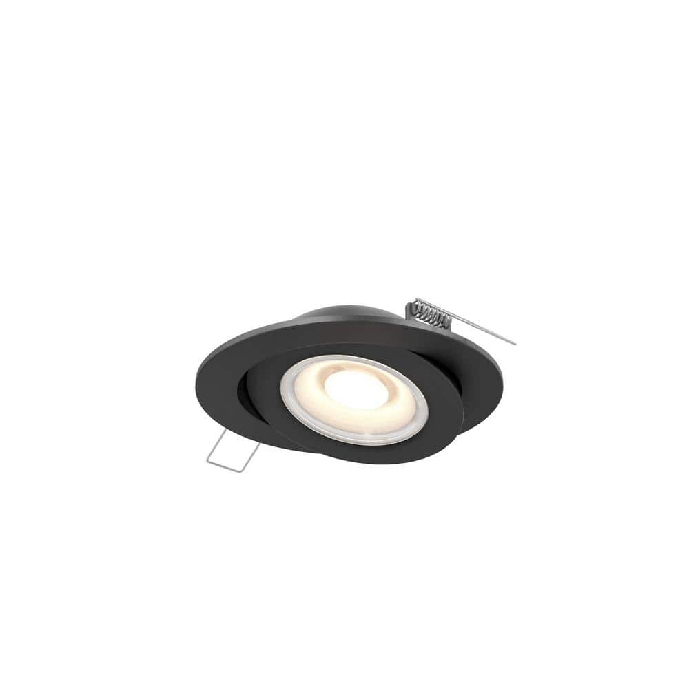 4 in. IC Rated, New Construction, Remodel, Flat Recessed Housing LED Gimbal