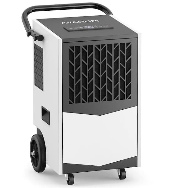 160 pt. 7500 sq. ft. Commercial Dehumidifier in. White with 2-in-1 Drainage, Auto Defrost, and Portable Wheels