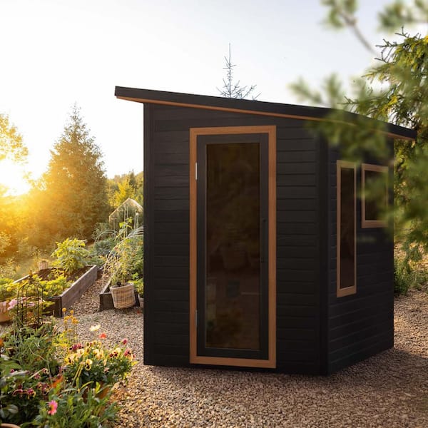 ALEKO Selenia 4-Person Outdoor Red Cedar Traditional Wet/Dry Sauna