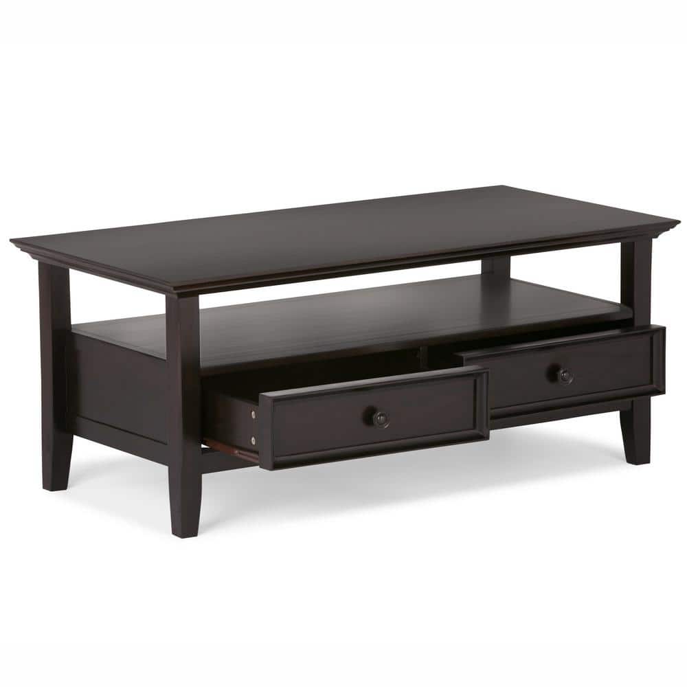 Amherst Hickory Brown 44" Wide Rectangular Lift-Top Coffee Table with Storage
