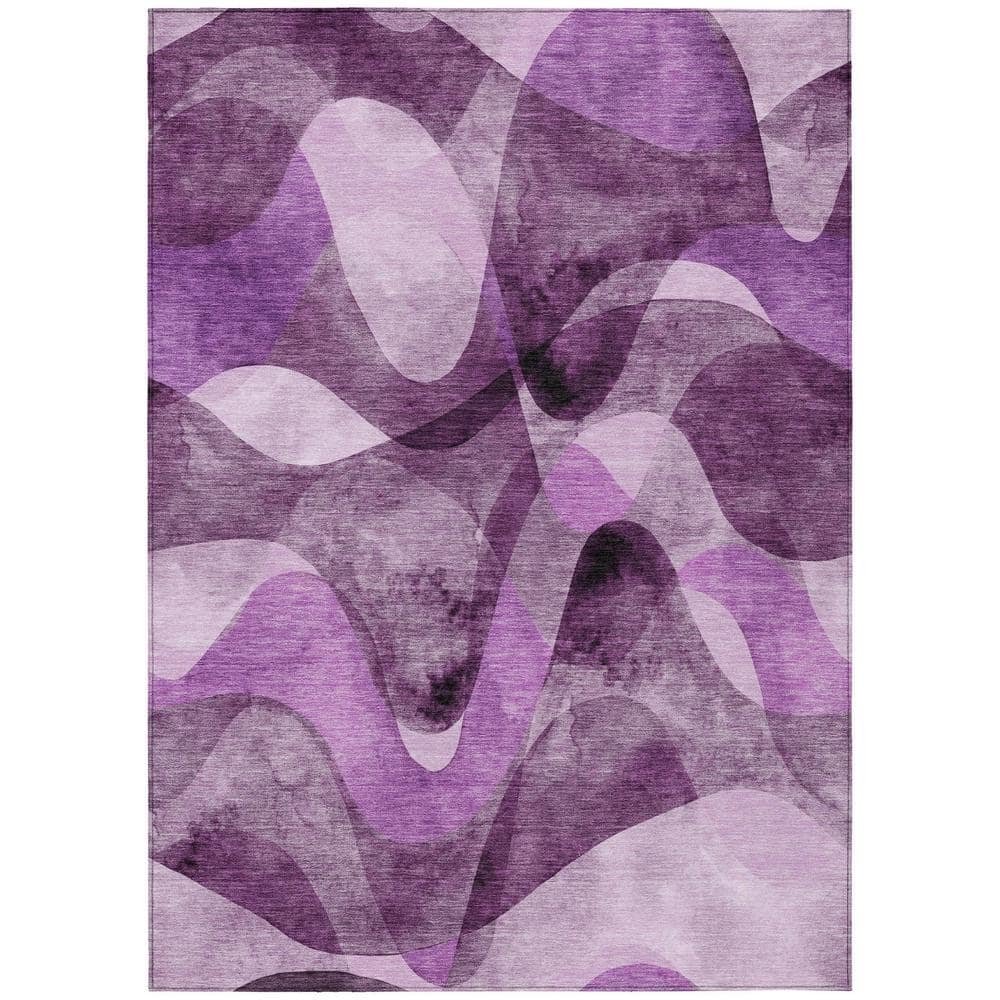 Addison Rugs Chantille ACN536 Purple 5 ft. x 7 ft. 6 in. Machine ...