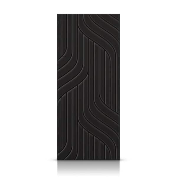 CALHOME 24 in. x 80 in. Hollow Core Black Painted Composite MDF Interior Door Slab