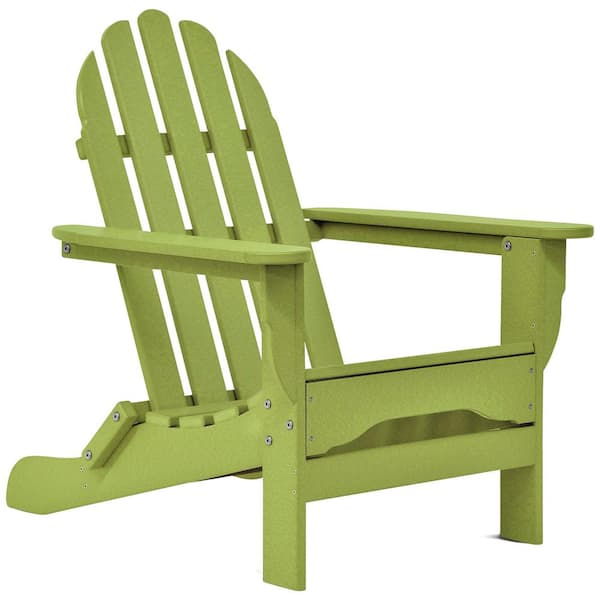 DUROGREEN Icon Lime Green Non-Folding Plastic Adirondack Chair