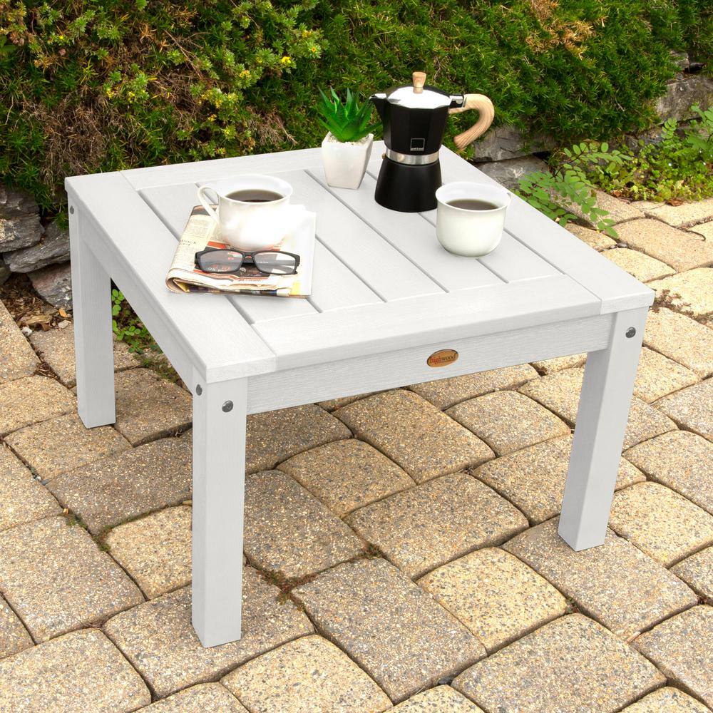 Highwood White Folding Adirondack Outdoor Side Table
