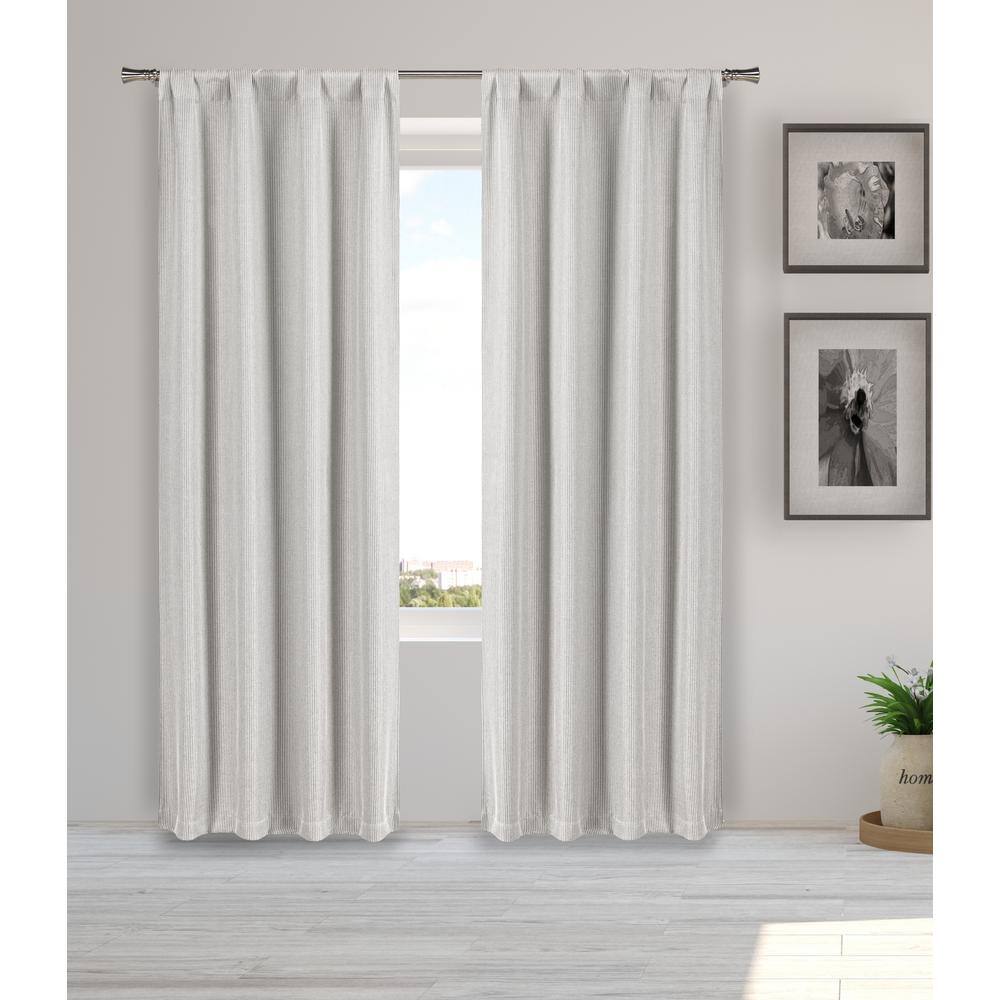 Melita 38 in. W x 84 in. L Polyester Window Panel in Silver