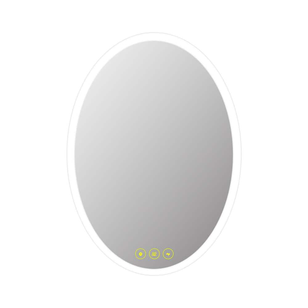 23.62 in. W x 31.49 in. H Oval Frameless Anti-Fog Lighted Wall Bathroom Van