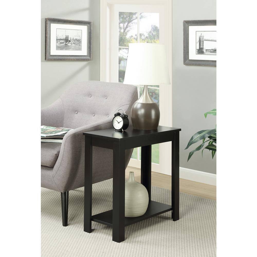 Designs2Go Baja 12 in. Black Rectangle MDF Chairside End Table - thumbnail 3