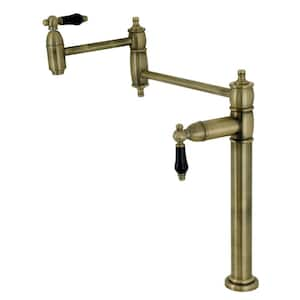 Duchess Deck Mount Pot Filler Faucet in Antique Brass