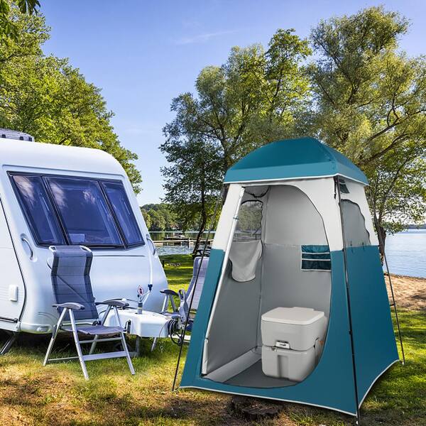 thumbnail image 2 of CRYSTALS Pop Up Tent For Camping – Portable Shower With Folding Toilet & Chair 2 of 2