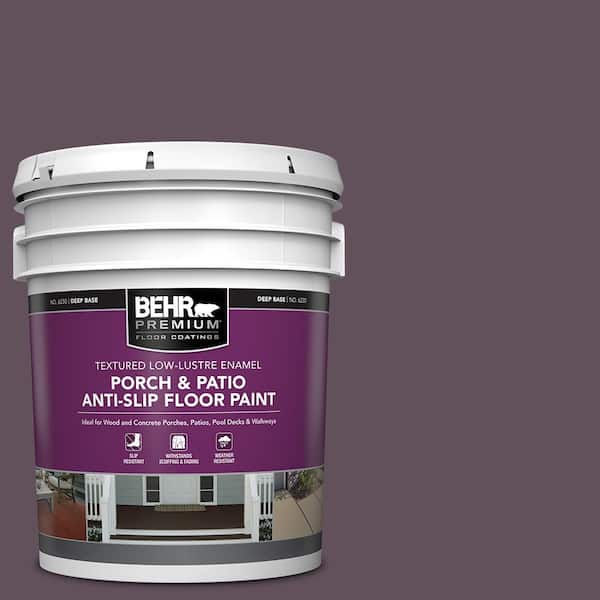5 gal. #S100-7 Medieval Wine Textured Low-Lustre Enamel Interior/Exterior Porch and Patio Anti-Slip Floor Paint
