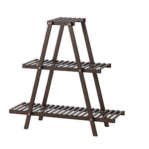 OGETFUUR 3-Tier Bamboo Plant Stand, Indoor-Outdoor Plant Rack