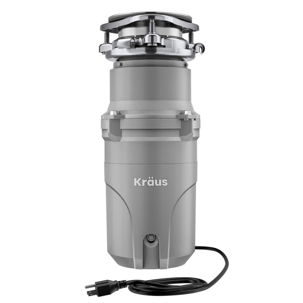 KRAUS Loften 1/2 HP Continuous Feed Garbage Disposal with Power Cord and  Flange Included and Universal Mount KWD210-50MGR The Home Depot