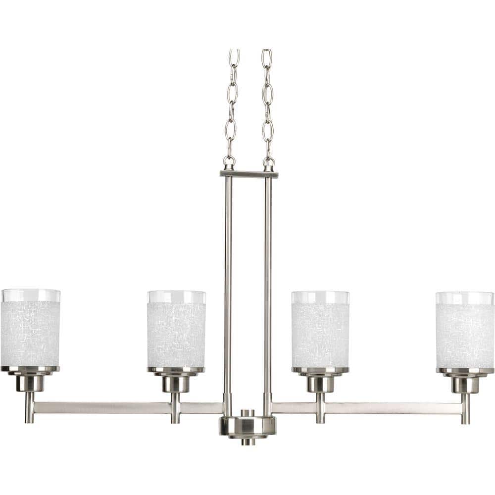 Progress Lighting Alexa 4-Light Brushed Nickel Modern/Contemporary Chandelier