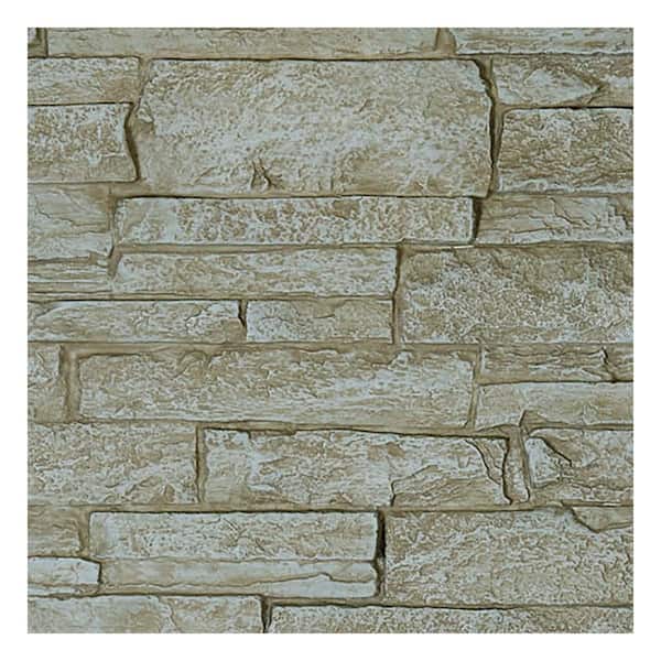 Ekena Millwork SAMPLE - 1-1/4 in. x 9 in. Sandstone Urethane Acadia Ledge Stacked Stone, StoneWall Faux Stone Siding Panel Moulding